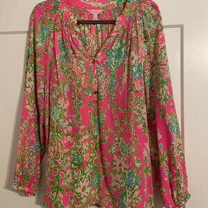 Lily Pulitzer Blouse Size Large